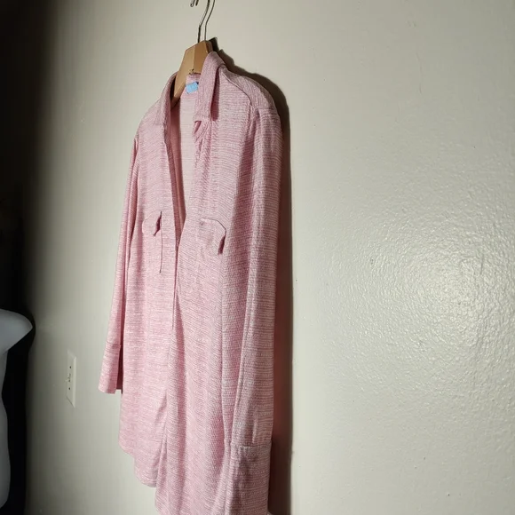 J.McLaughlin Women's Brynn Knit Linen Blend Top, Medium Barbiecore - Picture 3 of 9